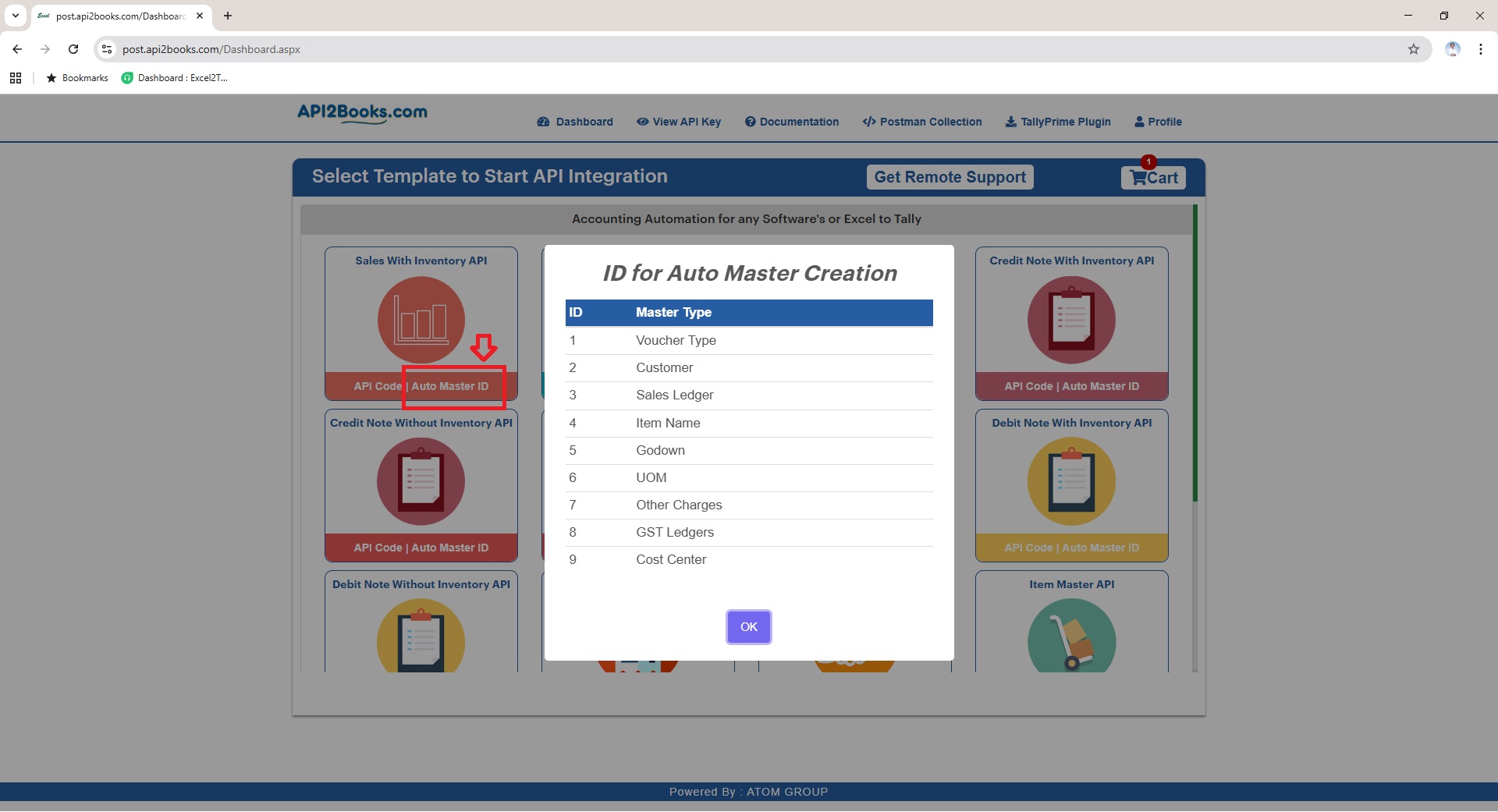 TallyPrime POST API Master IDs