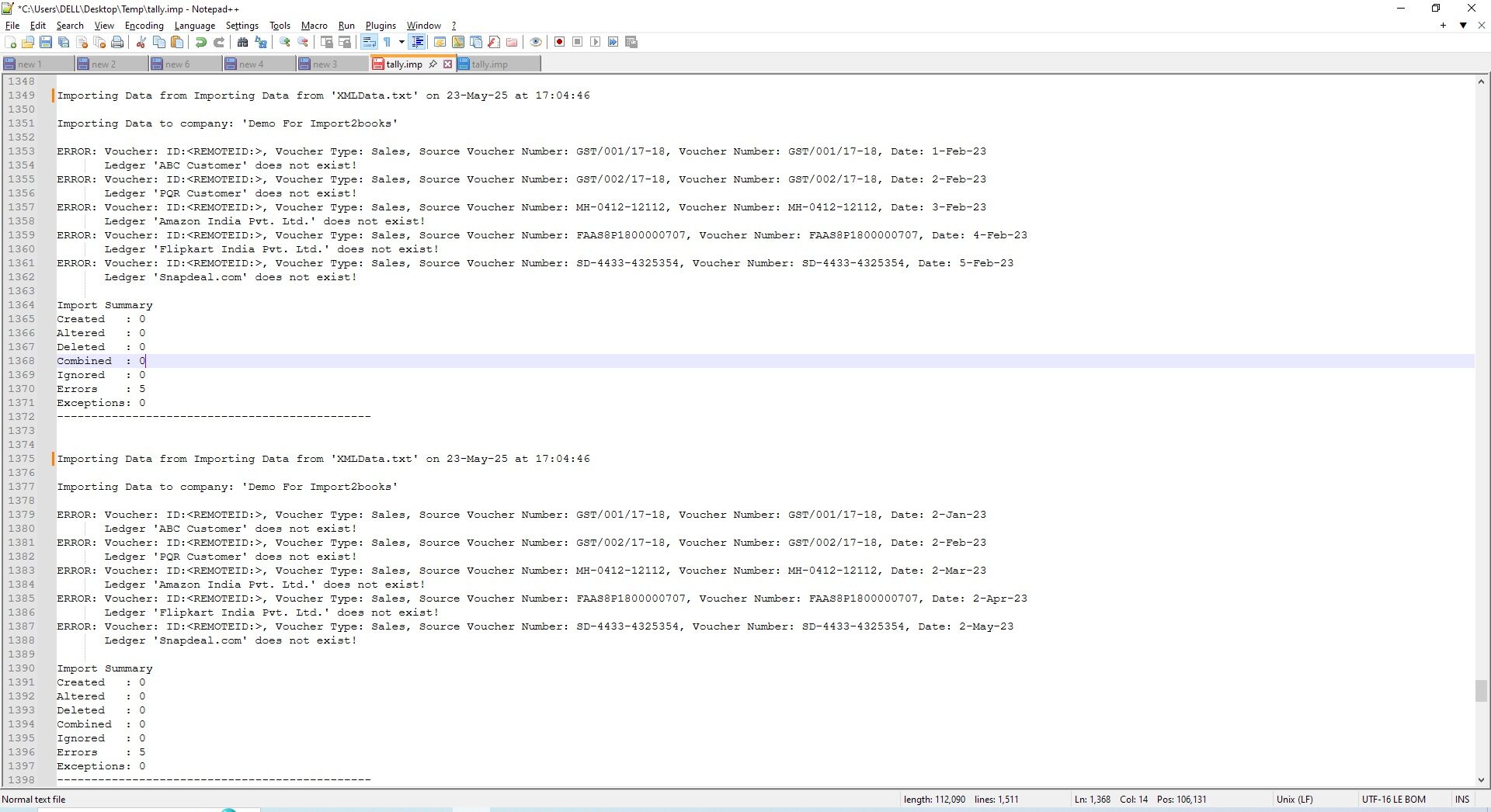 TallyPrime POST API imp file