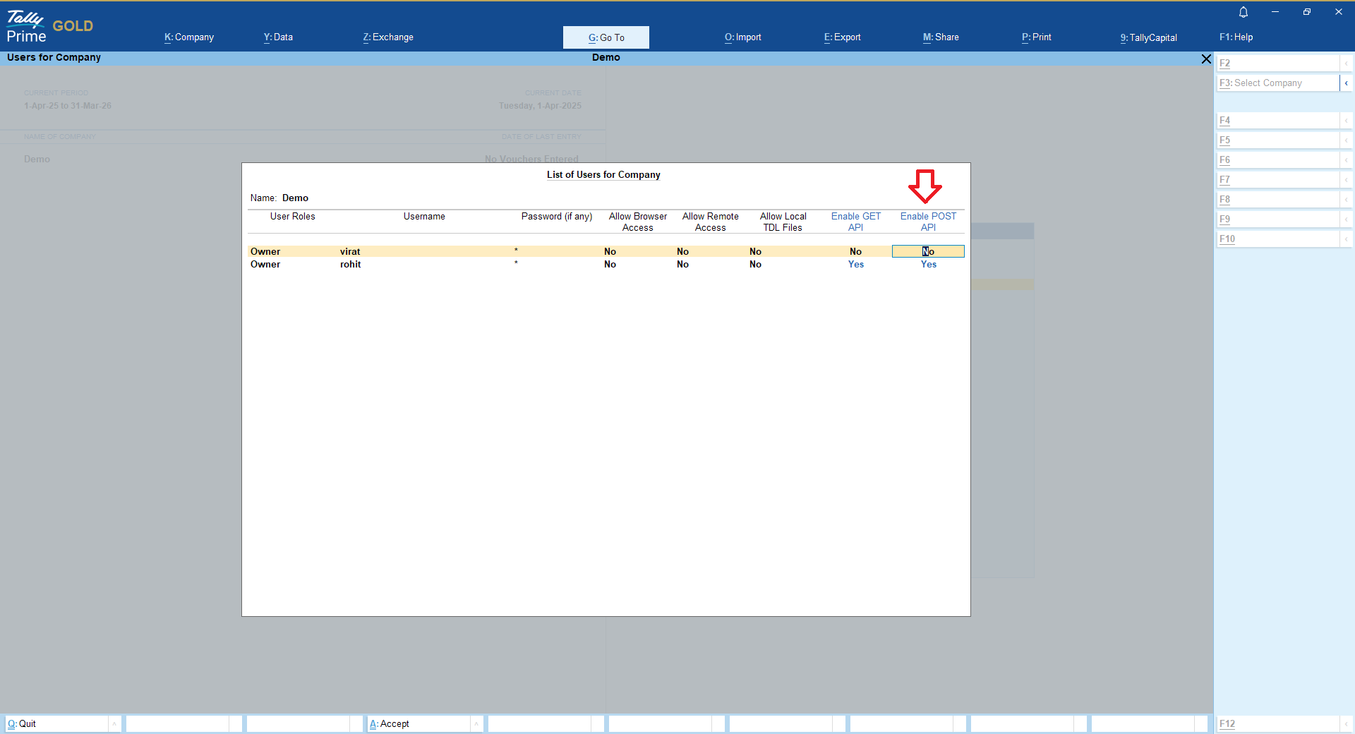 TallyPrime API Ver 2-6